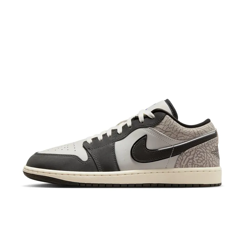 Air Jordan 1 Low SE “Sail Deep Pewter Elephent Print” “Sail/Pewter” | IU2268-100