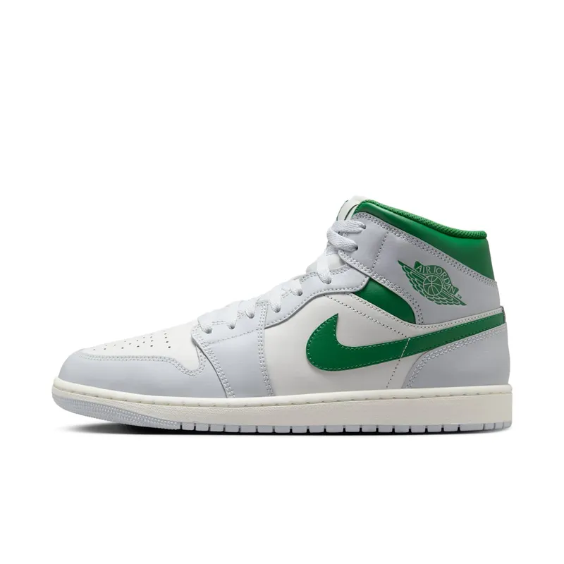 Jordan 1 Mid “White Pure Platinum Pine Green” | DQ8426-142