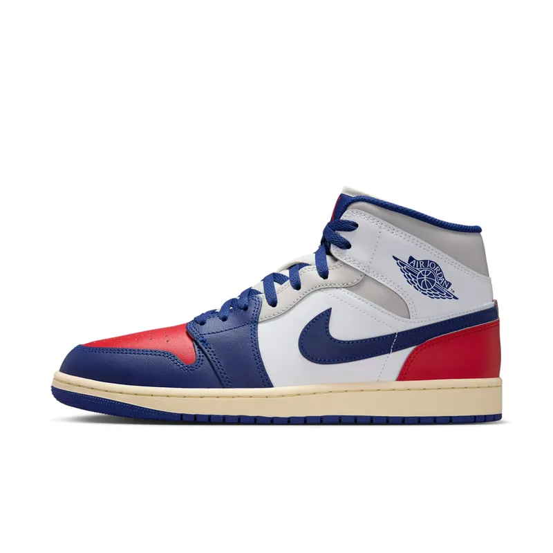 Air Jordan 1 Mid “Rare Air” “White/Deep Royal Blue/University Red” | DQ8426-102