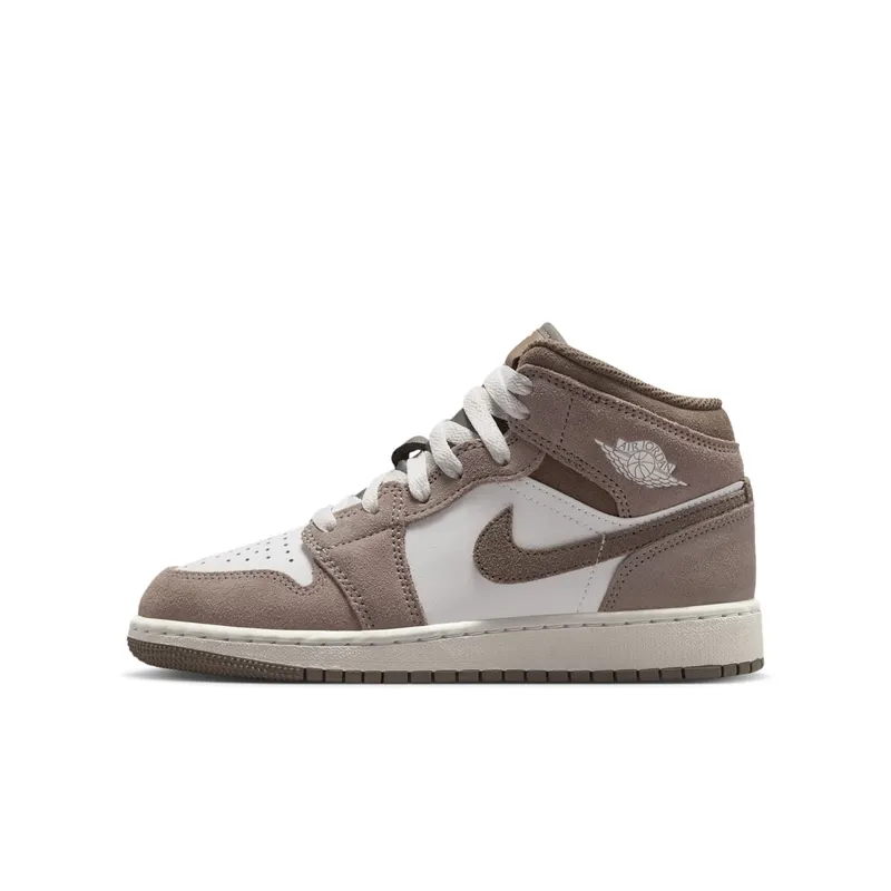 Air Jordan 1 Mid GS “Enigma Stone / Summit White / Olive Grey” | DQ8423-003