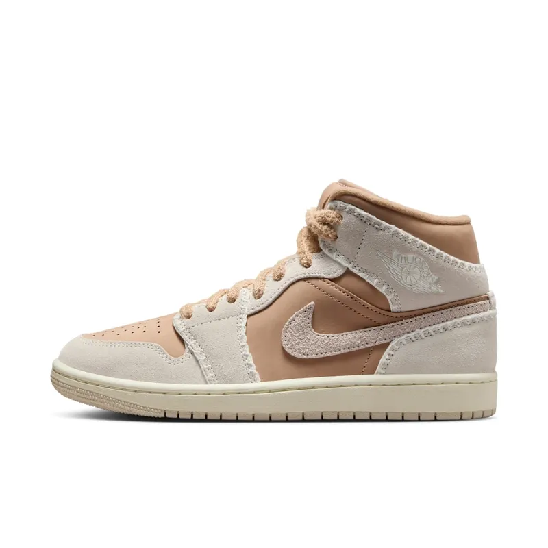 Air Jordan 1 Mid SE “Cozy Girl” “Hemp/Sail/Light Orewood Brown” | HV4269-200