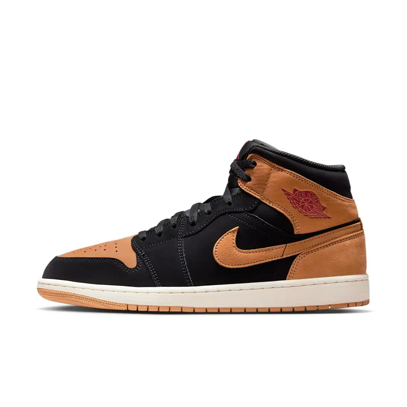 Air Jordan 1 Mid SE “Black/Beige” “Orange” | HV4091-002