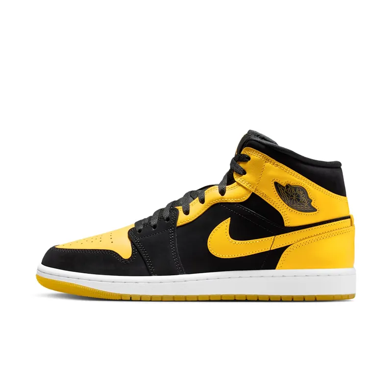 Air Jordan 1 Mid “New Love” “Black/White/Varsity Maize” | HJ6654-071