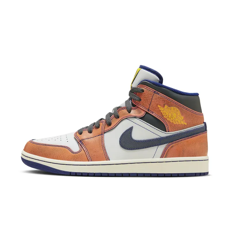 Jordan 1 Mid SE Summit White Crimson Bliss Deep Royal Blue Iron Grey | FV3619-106
