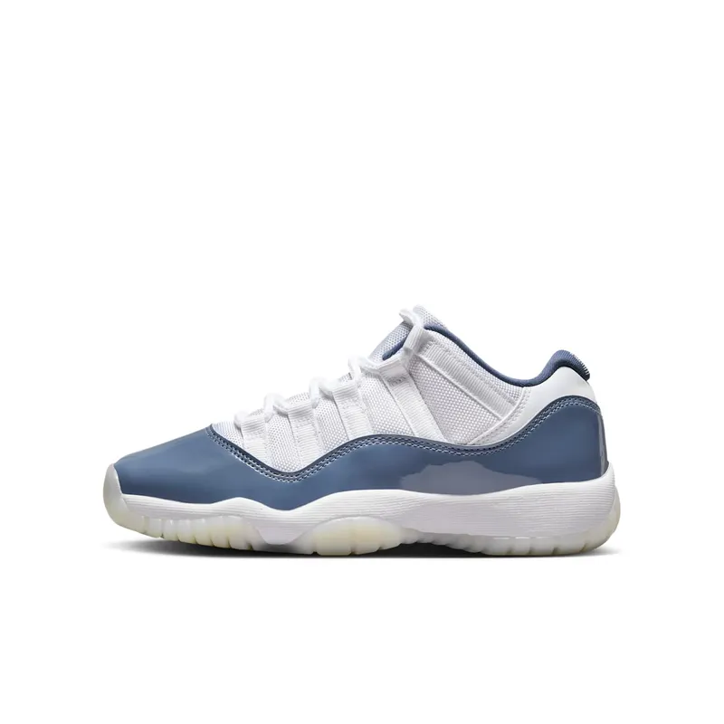 Jordan 11 Retro Low GS “Diffused Blue” “White/Midnight Navy/Diffused Blue/Football Grey” | FV5121-104
