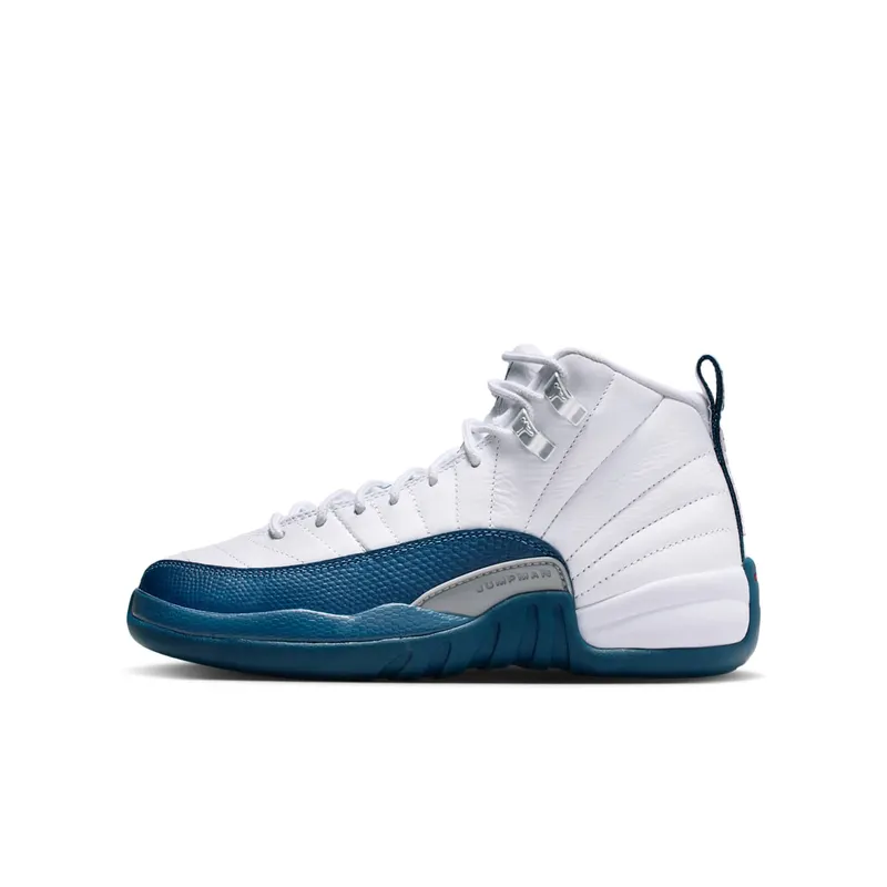 Air Jordan 12 GS “French Blue (2025)” “White/Metallic Silver/Varsity Red/French Blue” | 153265-114