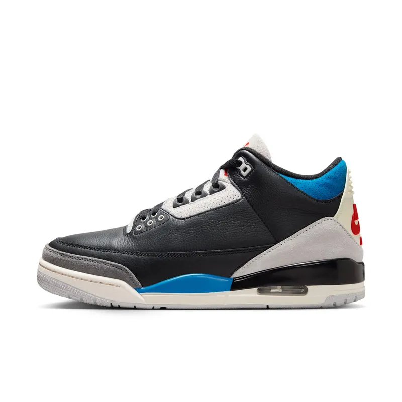 Air Jordan 3 “Rare Air” “Black/Chile Red/Neutral Grey/Military Blue/Coconut Milk” | IB8967-004