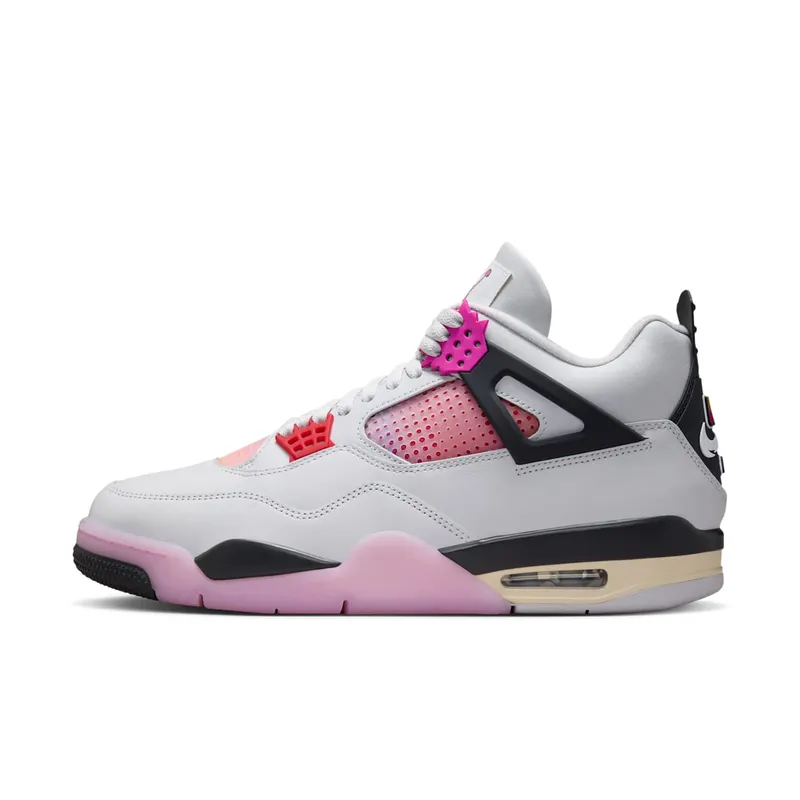 Air Jordan 4 Retro “Comic” “Off White / Anthracite / Neutral Grey / Fire Pink / Light Arctic Pink / Muslin” | JA1135-100