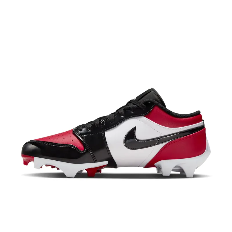 Air Jordan 1 Low TD Cleat Patent “Bred Toe” | FJ6245-601