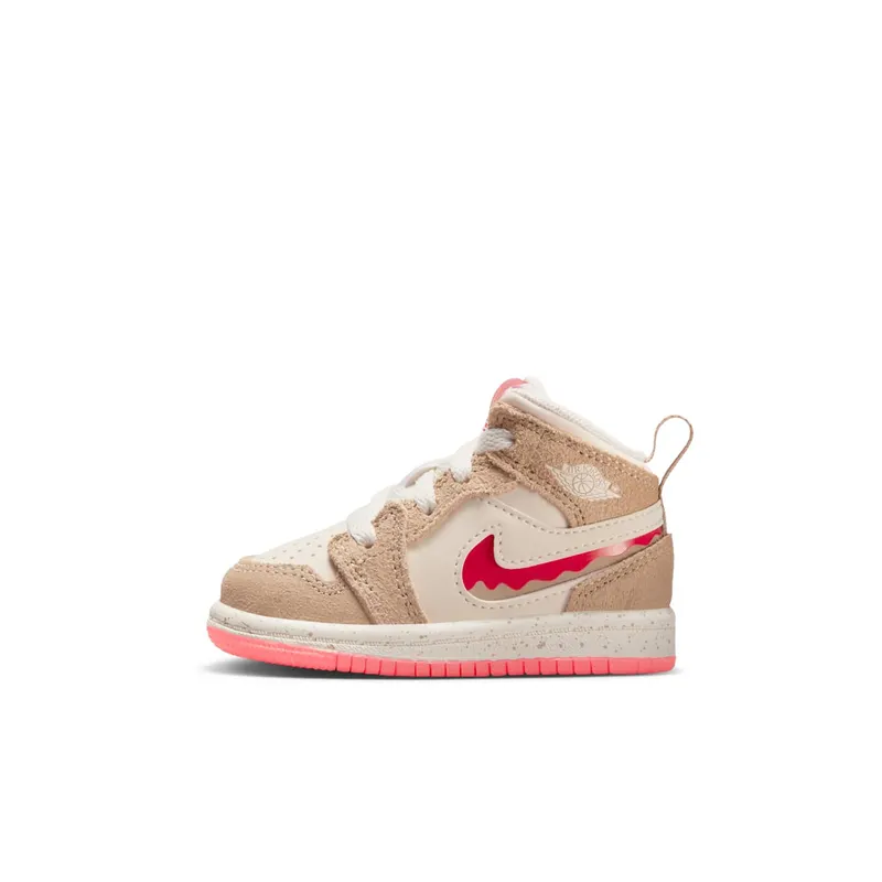 Jordan 1 Mid SE Peanut Butter & Jelly “Desert / Pale Ivory / Fusion Red” | HJ5959-206