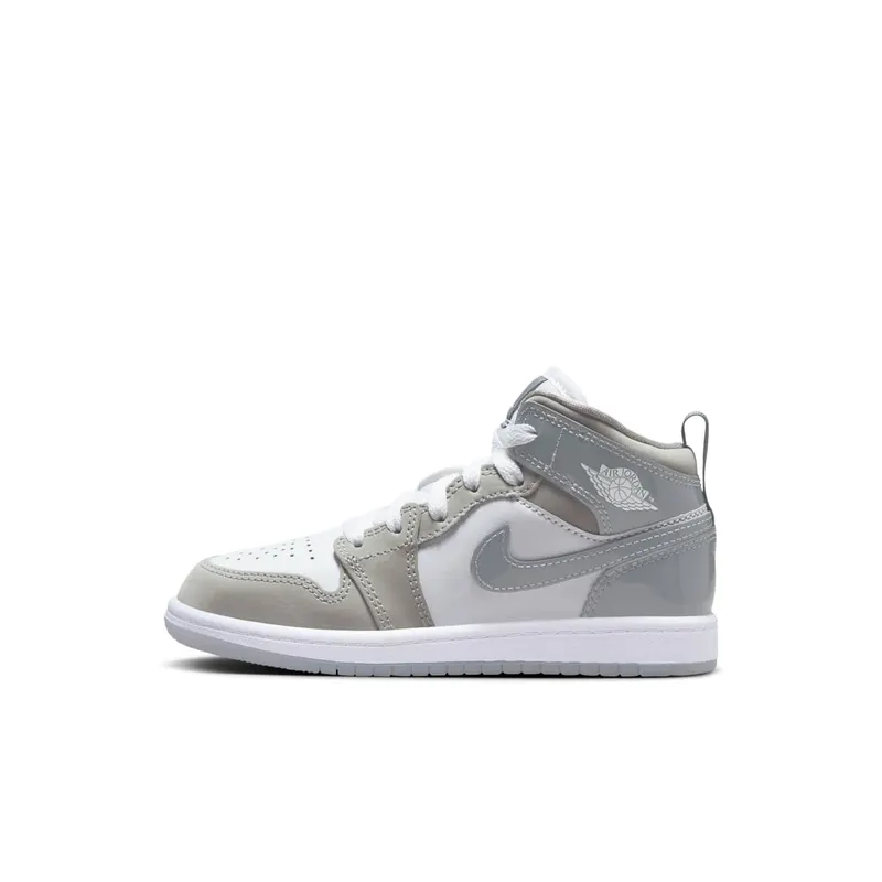 Air Jordan 1 Mid SE PS “White Medium Grey Cool Grey” | HF3194-100