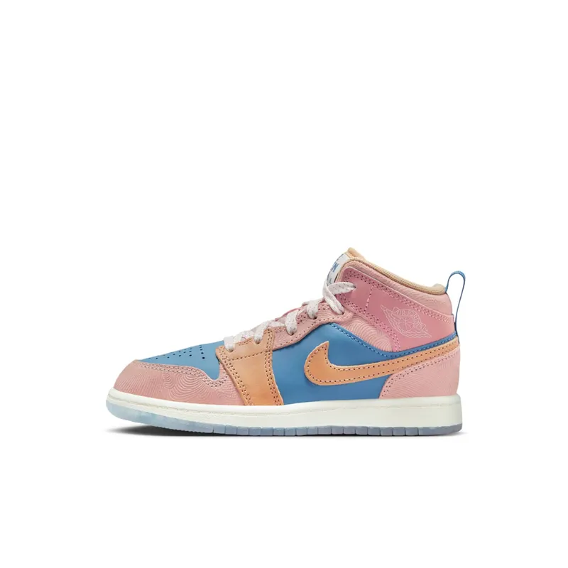 Jordan 1 Mid Zen “Aegean Storm / Hemp / Pink Oxford” | FN7495-400