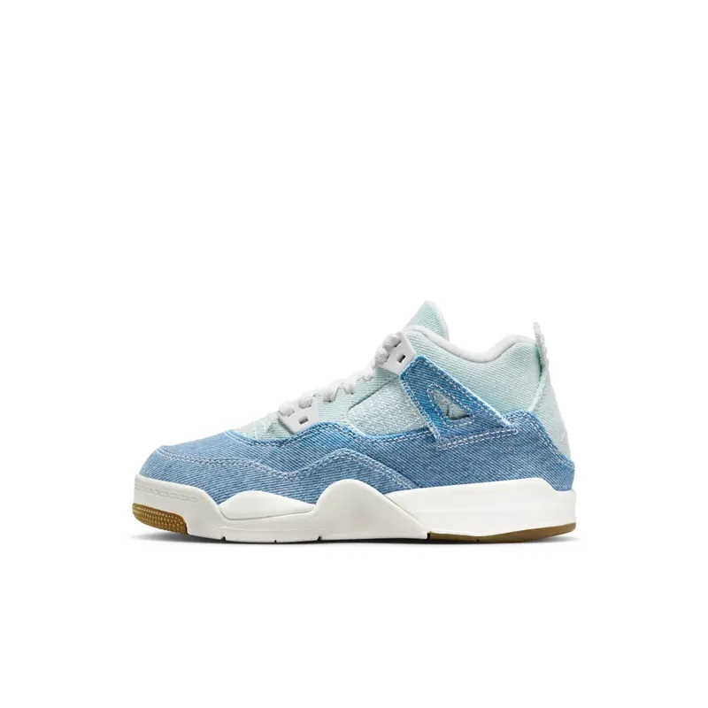 Air Jordan 4 PS “Denim Worn Blue” “Sail/Gum Light Brown/Worn Blue/Sail/Metallic Gold” | IB6715-100