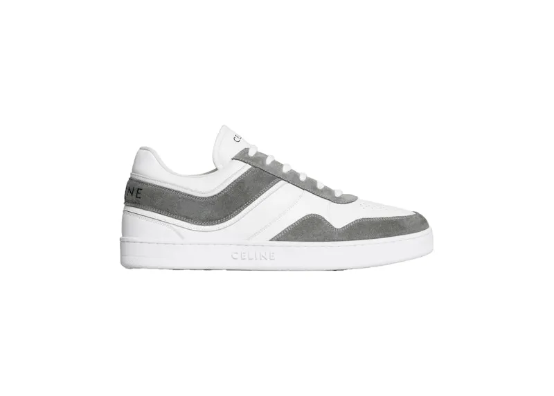 Celine Low Lace Up Grey Optic White | 349223721C.09OP