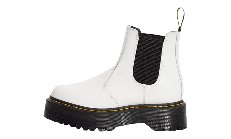 Dr Martens 2976 Smooth Leather Platform Chelsea Boots “White” | 25055100