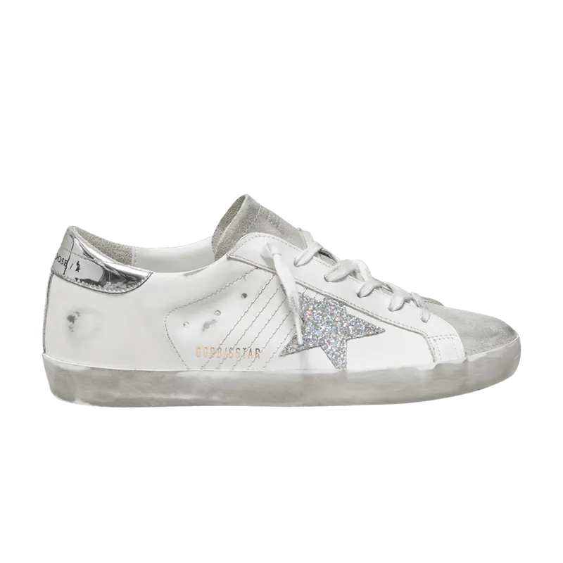 Golden Goose Super-Star White SIlver Metallic Glitter | GWF00101.F005352.10268