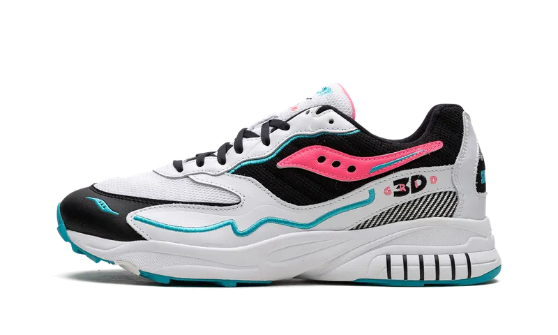 Saucony 3d Grid Hurricane “White Black Pink” | S70646-4