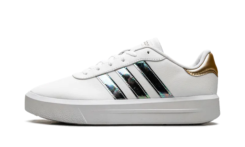 Adidas Court Platform “Footwear White / Footwear White / Matte Gold” | HQ7156