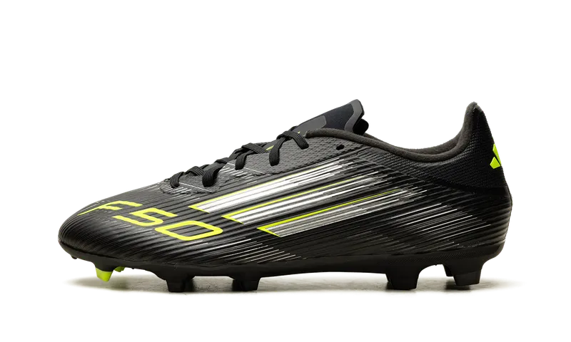 Adidas F50 League FG/MG “Core Black” “Core Black / Iron Metallic / Lucid Lemon” | JI0007