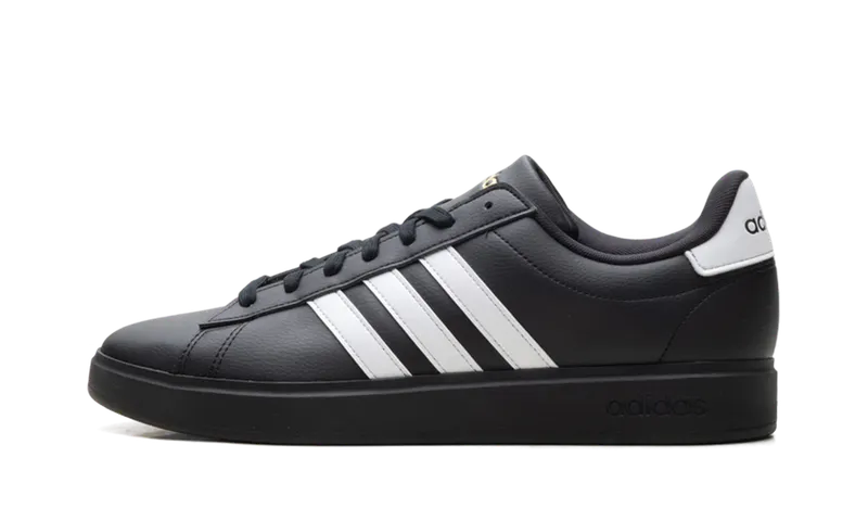 Adidas Grand Court 2.0 “Core Black / Cloud White / Gold Metallic” | JR0546