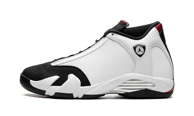 Air Jordan 14 Retro “Black Toe” “White / Varsity Red / Black / Metallic Silver” | 487471-160