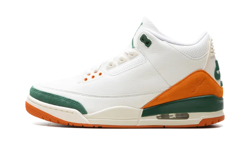 Air Jordan 3 “SoleFly – Miami Hurricanes” “White” | IF4491-100
