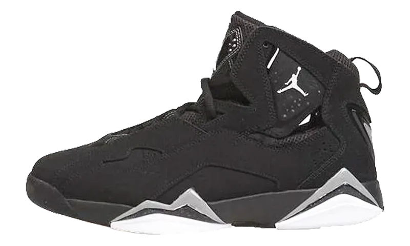 Air Jordan True Flight GS “BLACK/WHITE/METALLIC SILVER” | 343795-010