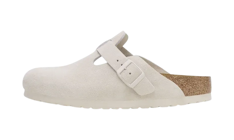 Birkenstock Boston Soft Footbed Suede Leather (antique white) – 1027667 | 1027667