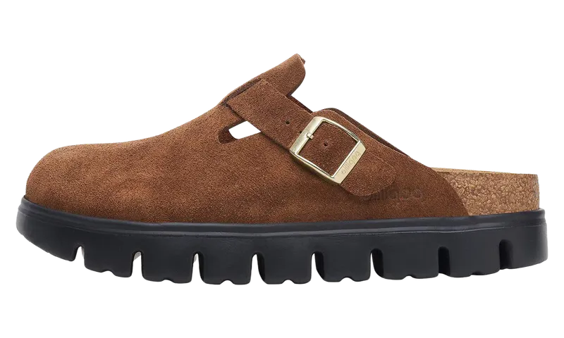 Birkenstock Boston Chunky Suede Leather “Dark Tea Black” | 1028402