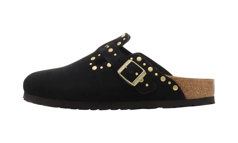 Birkenstock Boston Rivets Suede “Black” | 1030491