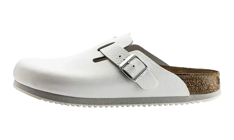 Birkenstock Boston Super Grip Leather “White” | 0060134