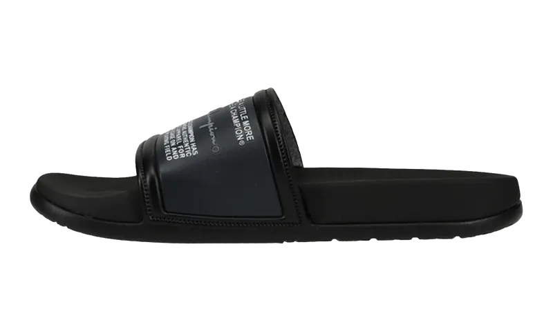 Champion IPO Squish Slides GS “Black / Concrete / Scarlet” | CP101051Y
