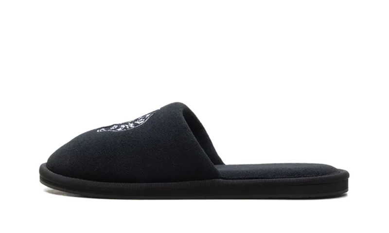 Chrome Hearts Embroidered Horseshoe Hotel Slippers “Black / White” | CHRM1480