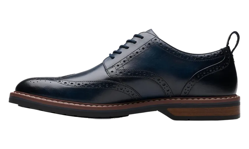 Clarks Aldwin Limit “Navy Leather” | 26178471