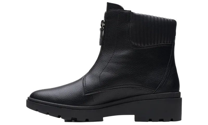Clarks Calla Zip “Black Leather” | 26167695