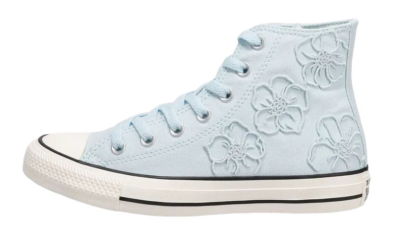 Converse All-Star Premium Embroidered Flowers High-Top “Light Blue” | A21409F