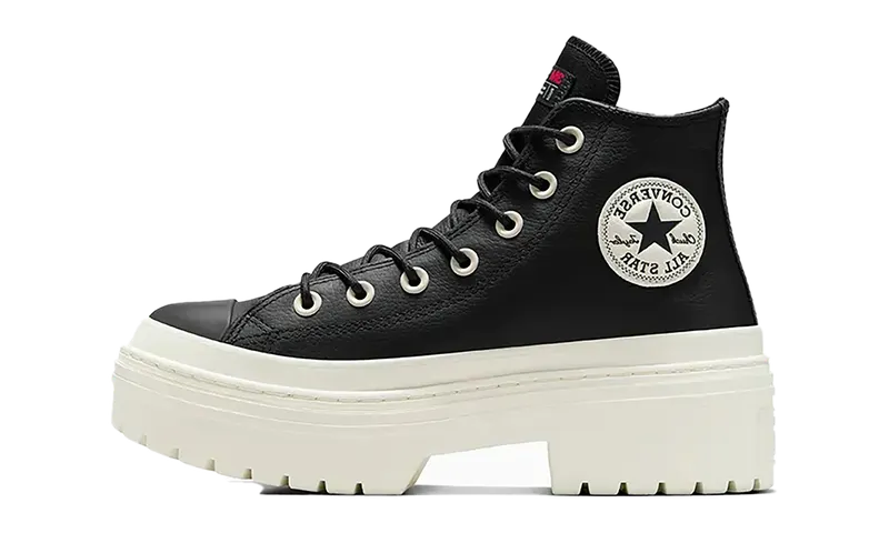 Converse CHUCK TAYLOR ALL STAR LUGGED HEEL PLATFORM LEATHER HI “Black” | A12328C