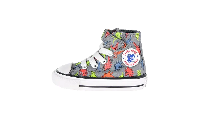 Converse Dinoverse Hook and Loop Chuck Taylor All Star High Top Cool Grey/black/white | 766202C