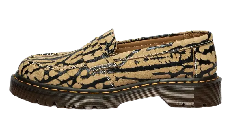 Dr Martens Delapre Penny Loafers “Teak Black – Wild Emboss Suede” | 42707200