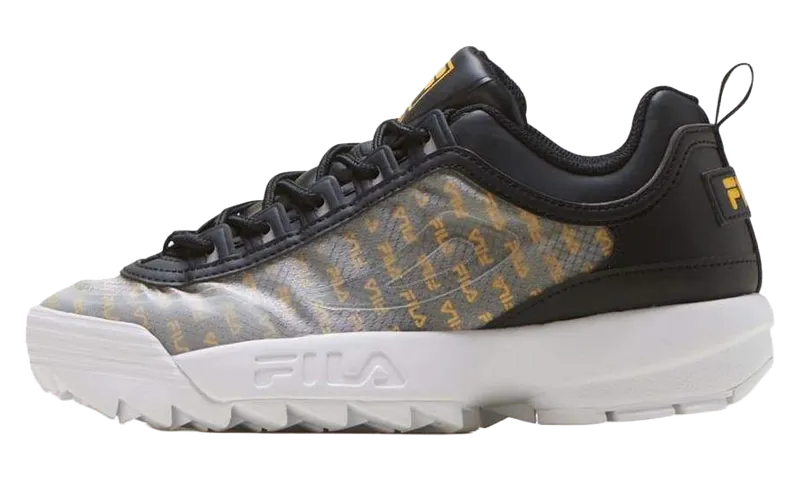 Fila DISRUPTOR 2 CLEAR “BLACK/WHITE/GOLD” | 5FM00698-016