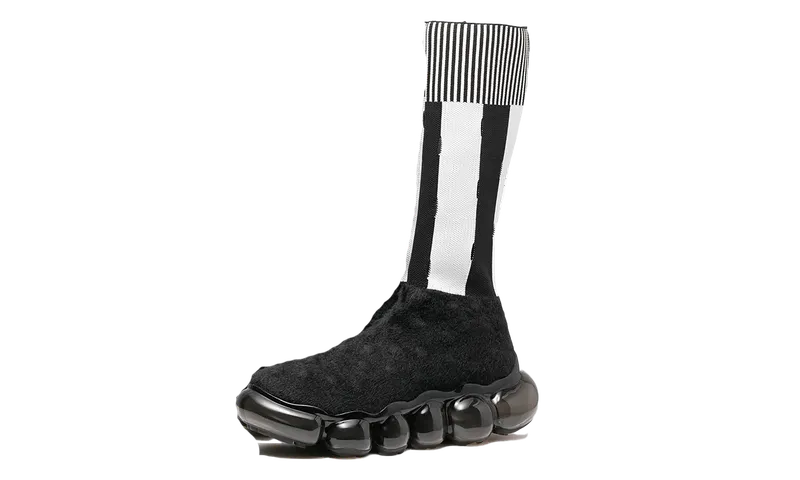 Grounds Jewelry X Bernhard Willhelm Stripe Sock Sneaker “Black/White” | 618