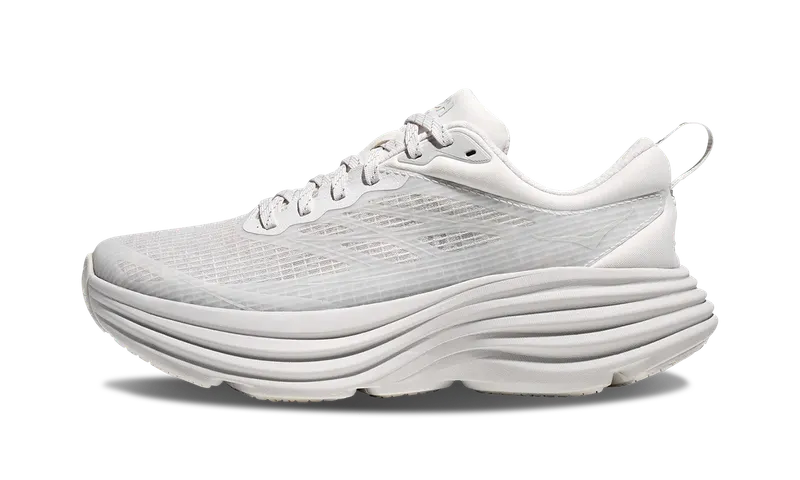 Hoka BONDI 8 TS CAGED “WHITE / COSMIC GREY” | 1155391-WMC