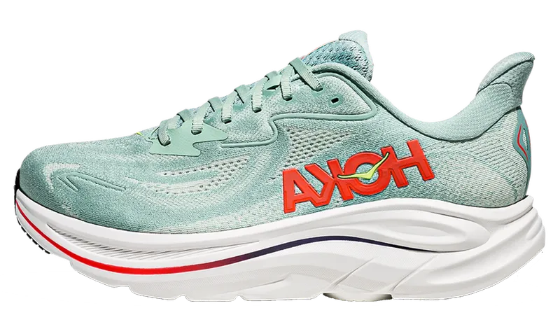 Hoka Clifton 10 “Sage / Neon Flame” | 1162030-SGNN