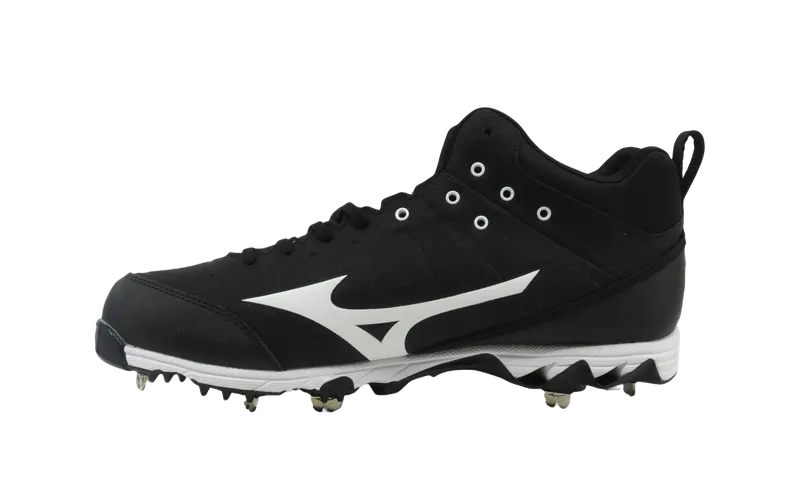 Mizuno Ambition 2 Metal Mid Top Baseball Cleats “Black/White” “Metal/Black/White” | 11GM215209