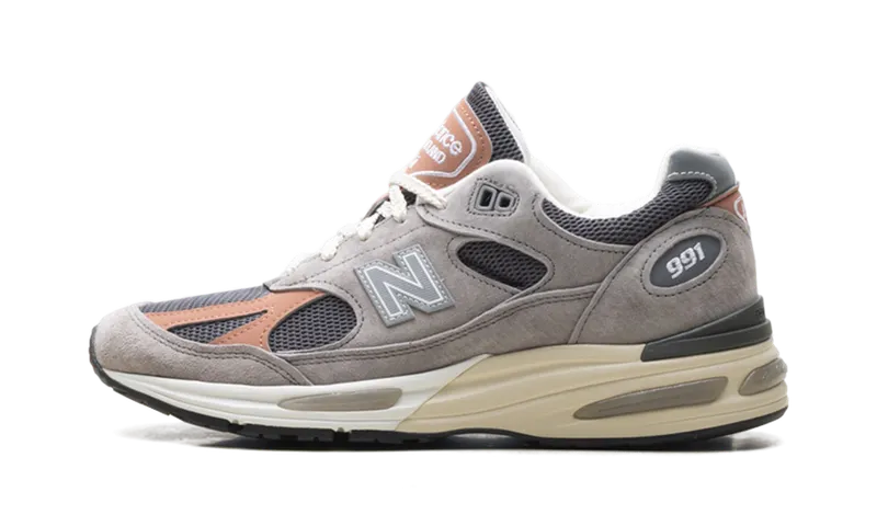 New Balance 991v2 “MiUK Elephant Skin” “Grey/Salmon/Black/Beige” | U991GC2