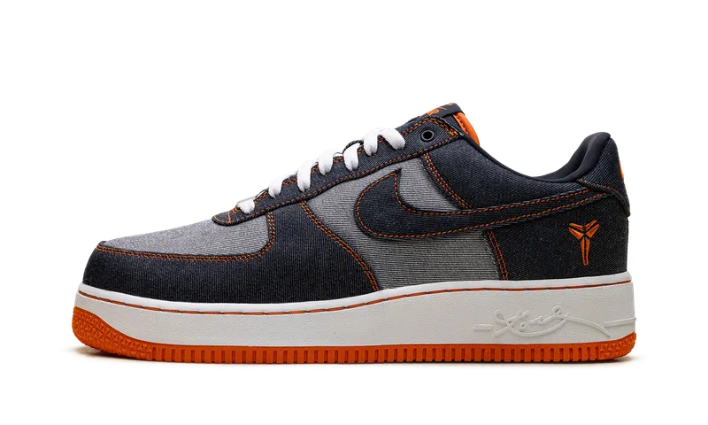 Nike Air Force 1 “Kobe Bryant – Denim” “Obsidian/Safety Orange/White” | IM1980-400