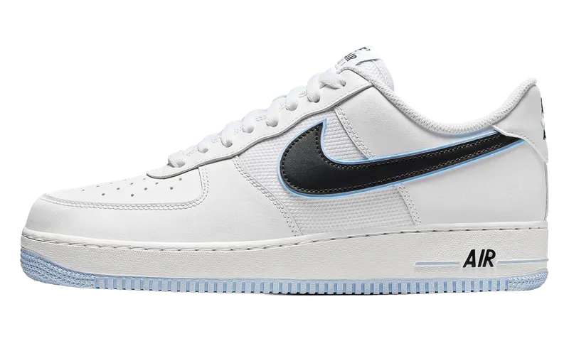 Nike Air Force 1 Low ’07 “White Black Hydrogen Blue” | IQ7593-100