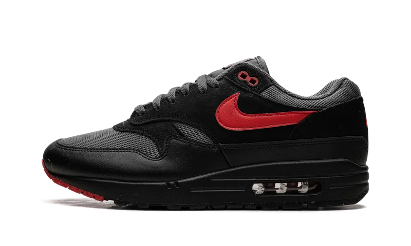 Nike Air Max 1 Essential (black / university red / iron grey) – FZ5808-008 “Black/Grey/Red” | FZ5808-008