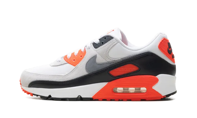 Nike Air Max 90 “Infrared 3M (2026)” “White/Particle Grey/Light Smoke Grey/Black/Infrared 23” | IU1055-100