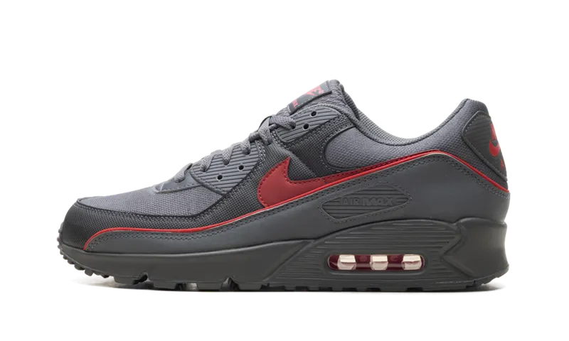 Nike Air Max 90 Premium “Iron Grey University Red” “Iron Grey/Black/University Red” | HV4517-001